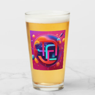 Felle Logo voor informatiekanaal op Tik-Tok Glas