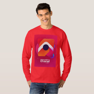 Felle Logo voor informatiekanaal op Tik-Tok T-shirt