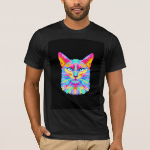 Felle moderne kat ontwerp T-shirt