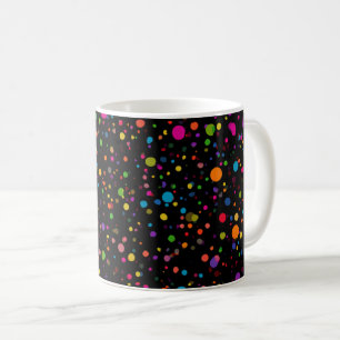 Felle multikleur stippen  koffiemok