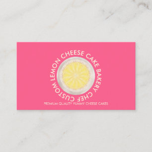 Felle Neon Roze Cheesecake Bakkerij Gebak Visitekaartje