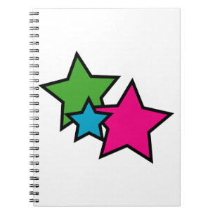 Felle Neon Ster Trio Notitieboek