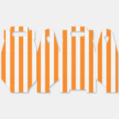Felle oranje en witte gestreepte Halloween Bedankdoosjes (Ongevouwen)