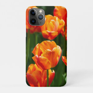 Felle oranje tulpen in het park iPhone 11 pro hoesje