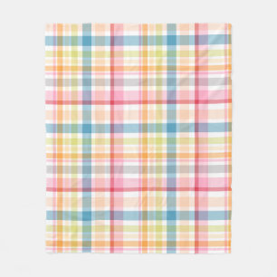 Felle pastel geruite multicleur clan tartan fleece deken