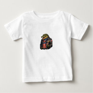 Felle Patriottische Alligator Biker Leren Jas St