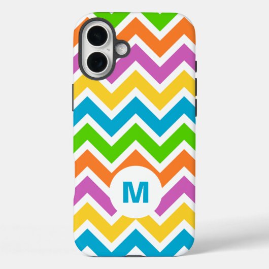 Felle Regenboog Chevron Monogram Case-Mate iPhone Case (Achterkant)