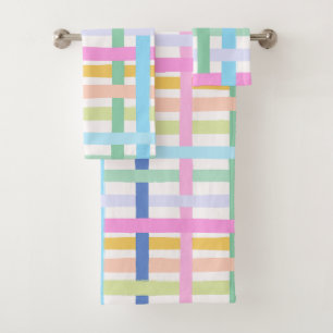 Felle Regenboog Schotse Badhanddoek - Kleurrijke P Bad Handdoek
