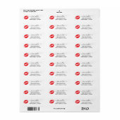 Felle Rode Lippenstift Etiket (Full Sheet)