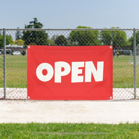 Felle Rode OPEN Banner (Insitu)