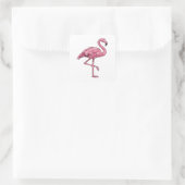 Felle Roze FLAMINGO Sticker Kunst (Tas)