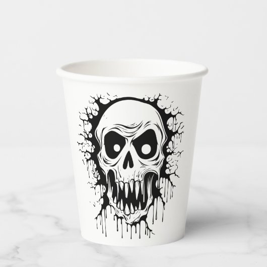 Felle schedelbeker papieren bekers (Voorkant)