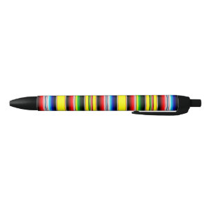 Felle serape strepen zwarte inkt pen