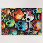 Felle Suiker Schedels Legpuzzel (Horizontaal)