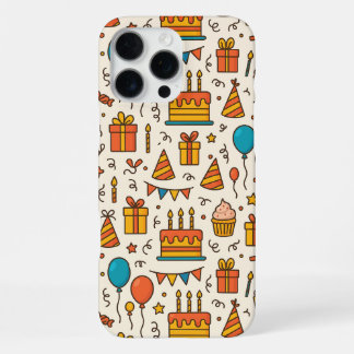 Felle Verjaardagsfeest Naadloos Patroon iPhone 16 Pro Max Hoesje