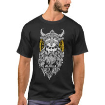 Felle Viking-hoofdman Gehoornde Helm Valhalla-lege