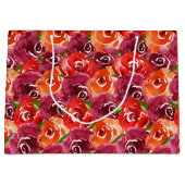 Felle watercolor bloemencollage groot cadeauzakje (Voorkant)