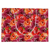 Felle waterverf bloemencollage groot cadeauzakje (Achterkant)