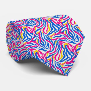 Felle zebra huidpatroon stropdas