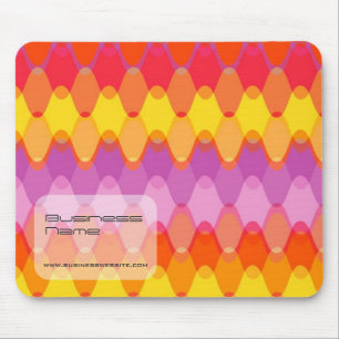 Felle Zig Zag Magenta Golven Mod Abstract Patroon Muismat