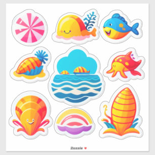 Felle Zomer Stickers Set