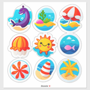 Felle Zomer Stickers Set