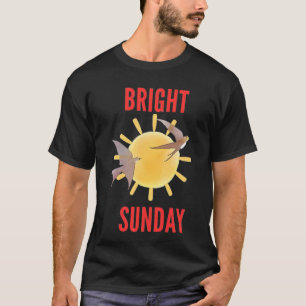 Felle zondag Zon en vogels T-shirt