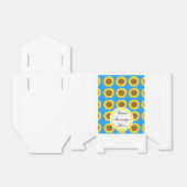 Felle zonnebloemen aangepaste tekst bedankdoosjes (Uitgevouwen)