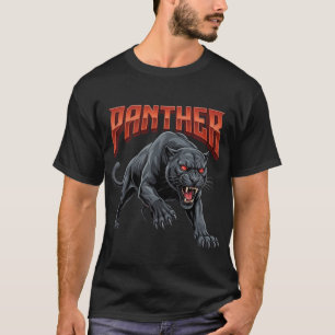 Felle Zwarte Panter Roodogige Roofdier Alpha T-shirt