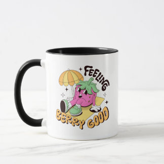Felling Berry Bonne Positivité Retro Design Mug