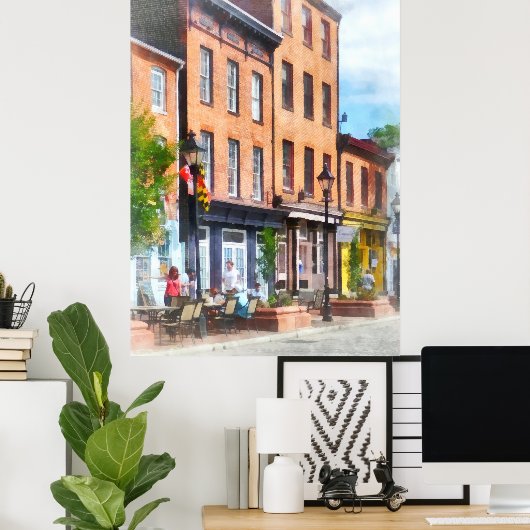 Fells Point Street Poster (Thuiskantoor)