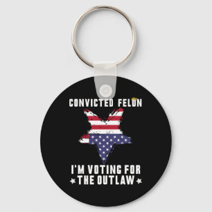 Felon 2024 Donald Trump 2024 Neem Amerika terug Sleutelhanger