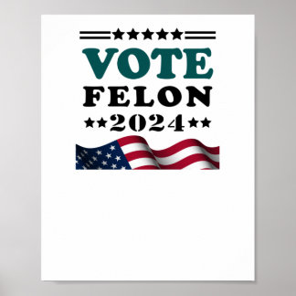Felon 2024 Veroordeelde Sticker Poster