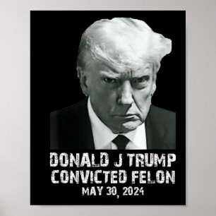 Felon Donald Trump schuldig Sluit hem op Trump gev Poster