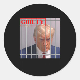 Felon Donald Trump schuldig Sluit hem op Trump gev Ronde Sticker