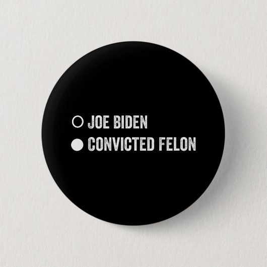 Felon Funny Pro Trump 2024 Ronde Button 5,7 Cm (Voorkant)