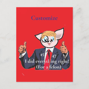 Felon President Thunder_Cove Briefkaart