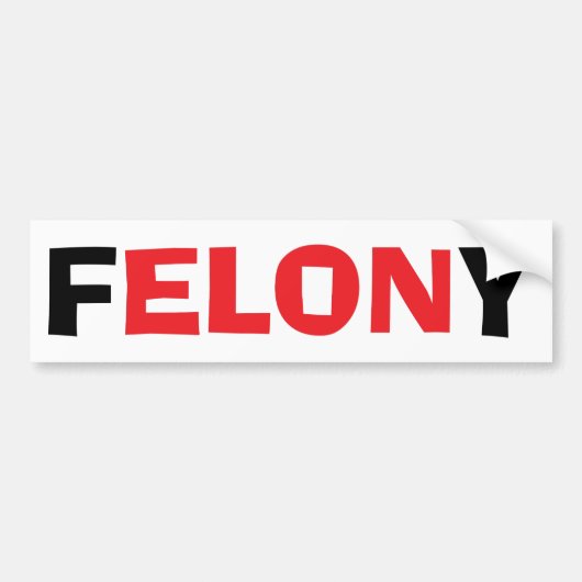 Felony Elon Tesla Bumpersticker (Voorkant)