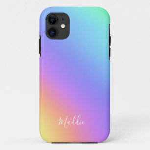 felrainbooggradiënt, op maat gesneden iPhone 11 hoesje