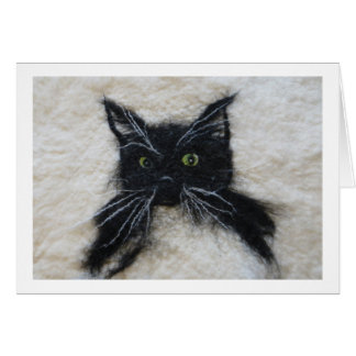 Felted Tuxedo Cat