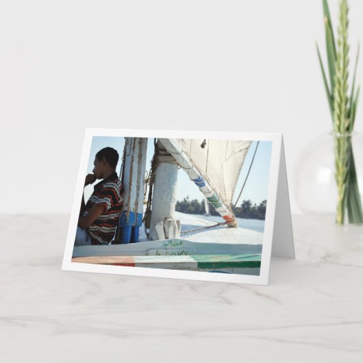 Felucca op de rivier de Nijl Kaart (Voorkant)