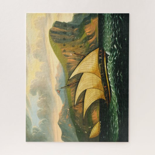 Felucca van Gibraltar door Thomas Chambers Legpuzzel (Verticaal)