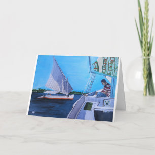 Felucca's op de Nijl Schilderij van Alfred Fox Kaart
