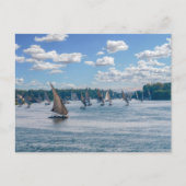 Feluccas varen langs de Nijl - Aswan, Egypte Briefkaart (Voorkant)