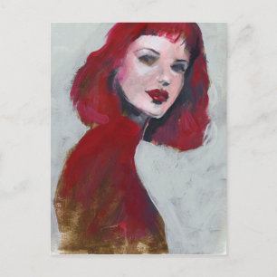 Fem Portrait - Rood Briefkaart