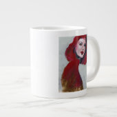 Fem Portrait - Rood Extra Grote Beker (Voorkant rechts)