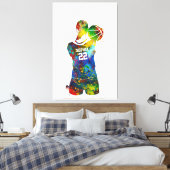 Female Basketball Player Canvas Afdruk (Insitu (Slaapkamer))