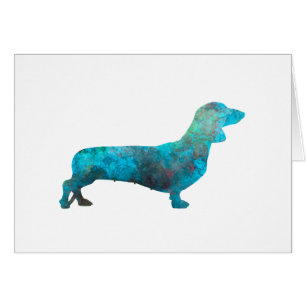 Female Dachshund in watercolor