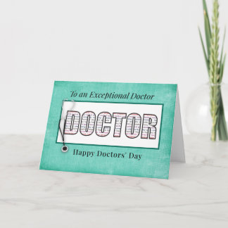 Female Doctors' Day Dedicated Typography Kaart