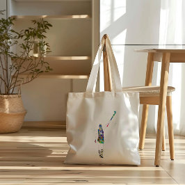 Female Field Hockey Player Tote Bag